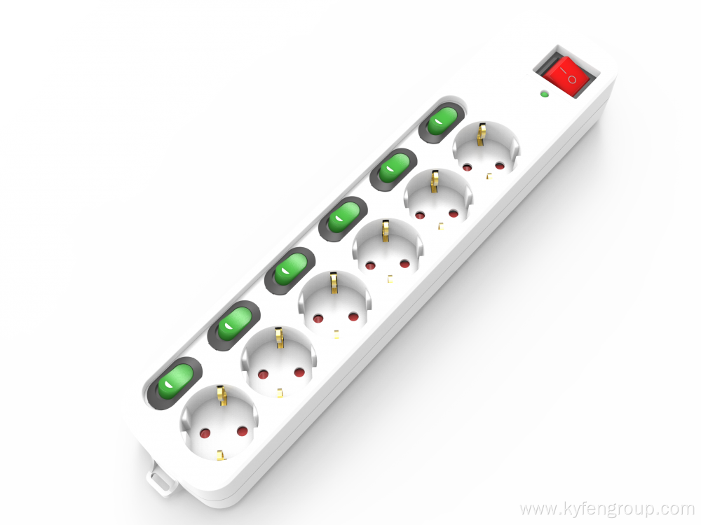 6-Germany power strip with surge protection