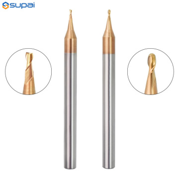 Micro Ball Nose End Mill 2Flutes R0.1-0.45mm