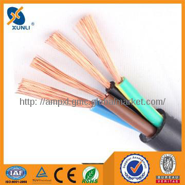Stranded copper RVV power cable with 3 core