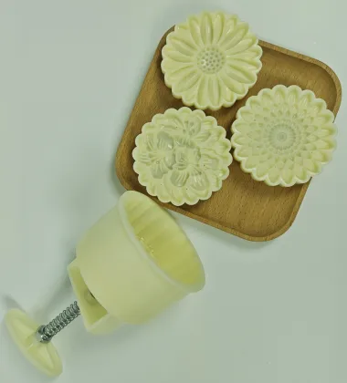 Hot Selling Plastic Hand Mooncakes Mold Stamp Plastic Food Set Moon Cake Mould