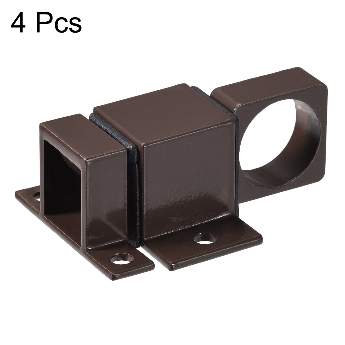 uxcell Door Bolt Latch, Aluminum Alloy Security Automatic Window Gate Spring Bounce Lock, 4 Pcs (Brown)