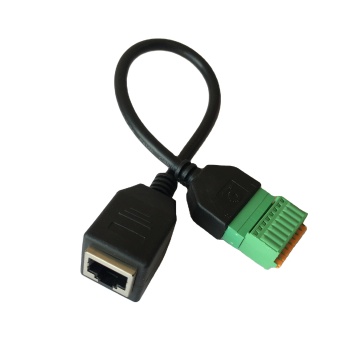RJ45 Female to 8 Pin Spring Terminal Block Connector