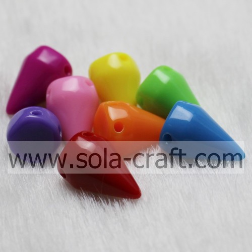 Opaque Plastic Rivet Bead with Two Holes for Accessories Bracelet, Bangle and Necklace