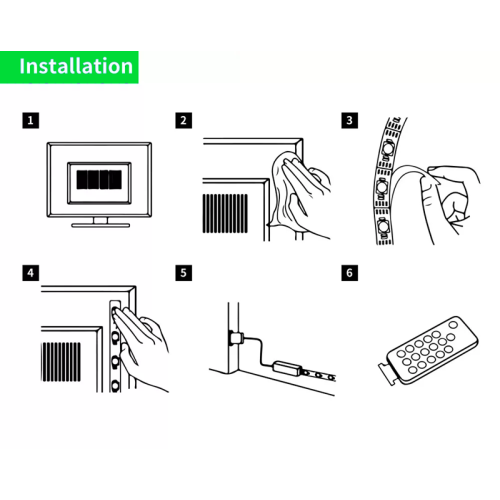 RGB 5V LED TV Backlight With 24key Remote