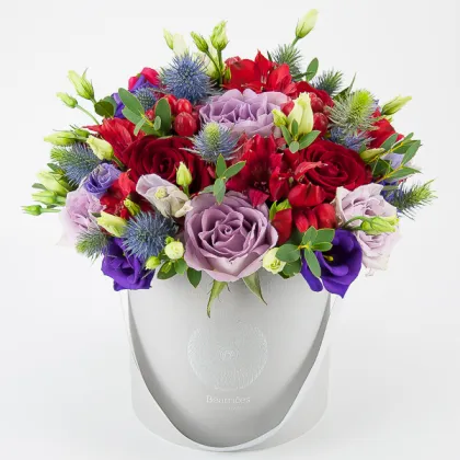 Custom Gray Flower Empty Gift Box