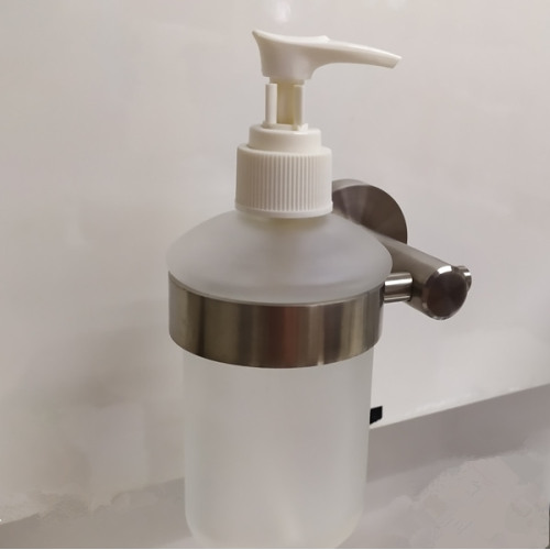 Handmatige glazen fles zeepdispenser voor badkamer