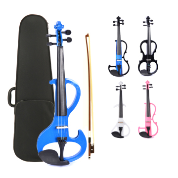 Professional Laminated Hardwood Electric Violin with Low MOQ and Free Rosin Included