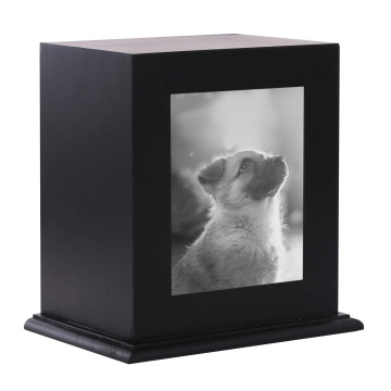 Pet Wood Memorial Urn with Photo Frame for Cats and Dogs