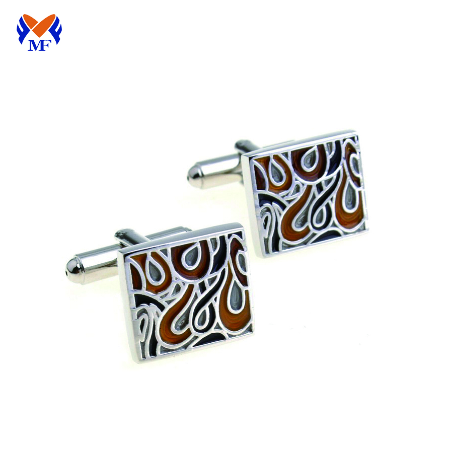 Square enamel custom your own cufflink design