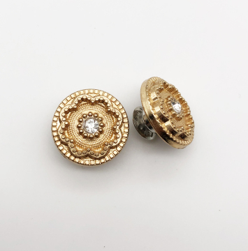 Crystal Rhinestone Shank Jean Button with Stone