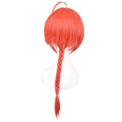 Orange Single Braid Kamui Cosplay Wig for Men - Ainizi 50 cm GINTAMA