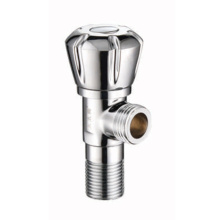 Chromed brass ninety degree angle valve for bathroom