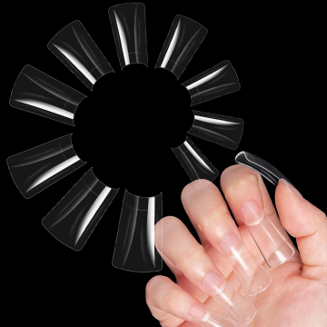 500PCS Wholesale Artificial Fingernails - Half Cover Nail Tips, False Nails, XXL Wide Duck Shape