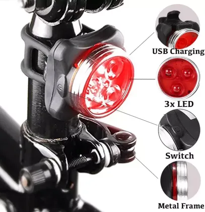 4 Modes Usb Rechargeable Waterproof Safety Warn Light