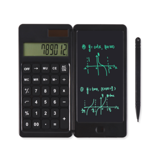 Calculadora portátil dobrável com tablet de escrita