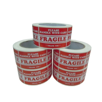 Printing Customized Fragile Handle with Care Thank You Warning Stickers Label Roll for Shipping and Packing