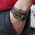 Baru percaya vintage segitiga Harry Potter Infinity gelang logam bagian asli coklat warna DIY gelang Grosir