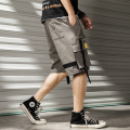 Streetwear 2021 Summer Casual Shorts Men Fashion Ribbons Pockets Cargo Shorts Bermuda Solid Hip Hop Men's Shorts