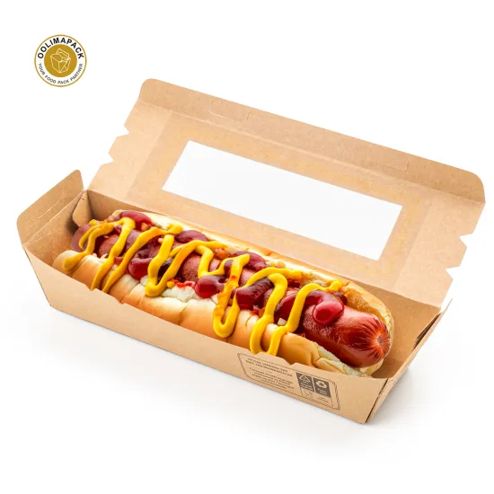 Compostable Foldable Hot Dog Packaging: The Eco-Friendly Takeaway Solution in Kraft Paper