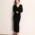 Cashmere knitted dress suit for women