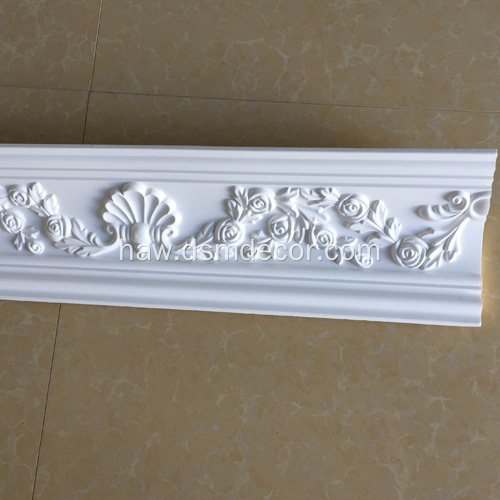 ʻO ka Polyurethane Curved Carving Ceiling Cornice Molding