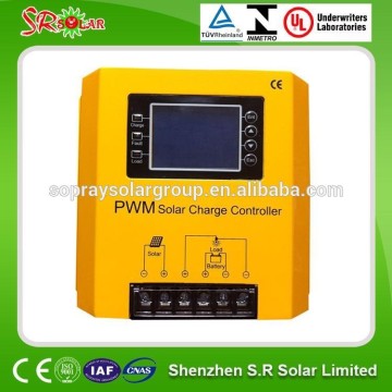 2015 hot sale LCD display PWM solar charge controller solar regulator
