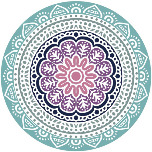 Turkish Mandala Round Beach Towel