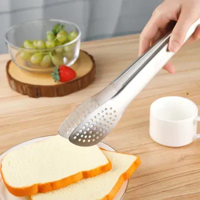 Kitchen Tongs Cooking 2-Piece 12-Inch 18/8 Stainless Steel Metal BBQ Grill Tongs