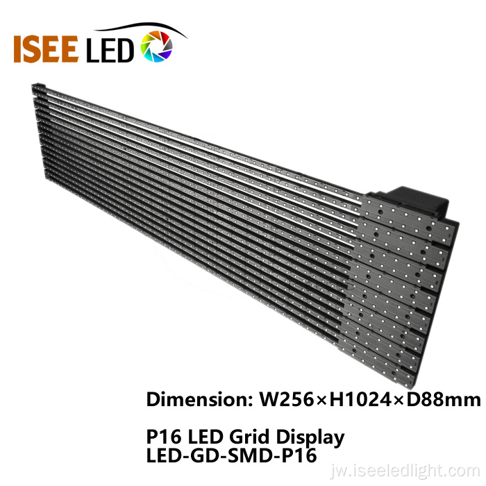 P16 ruangan LED Transparent LED Tampilan Grid