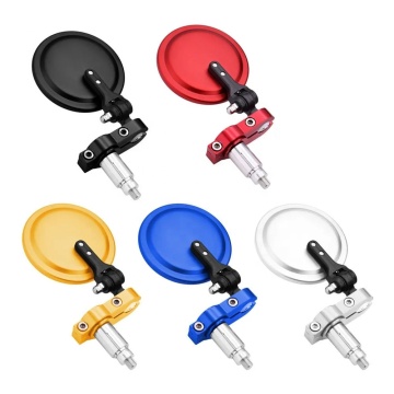 Universal 7/8\" 22mm Foldable Wing Mirrors - Aluminum Black Handlebar End Rearview Mirrors for Motorcycles