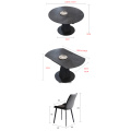 Juego de mesa de comedor simple giratoria Rock Plate