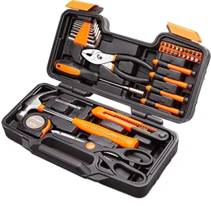Factory Direct General Household Tool Set with Plastic Storage Box - Emergency Tools Included