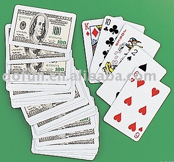 Double-Coated $100 Bill Playing Cards