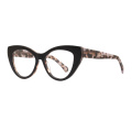 Women Cat Eye Oversized Acetate Optical Frame Glasses