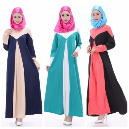 latest fashion middle aged women elegant muslim long dress