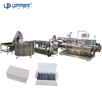 Automatic Box Cartoning Machine for Packaging Face Masks and Bottles
