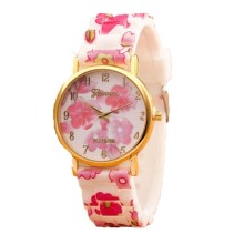 Girls Flower Silicone Wristband Watch