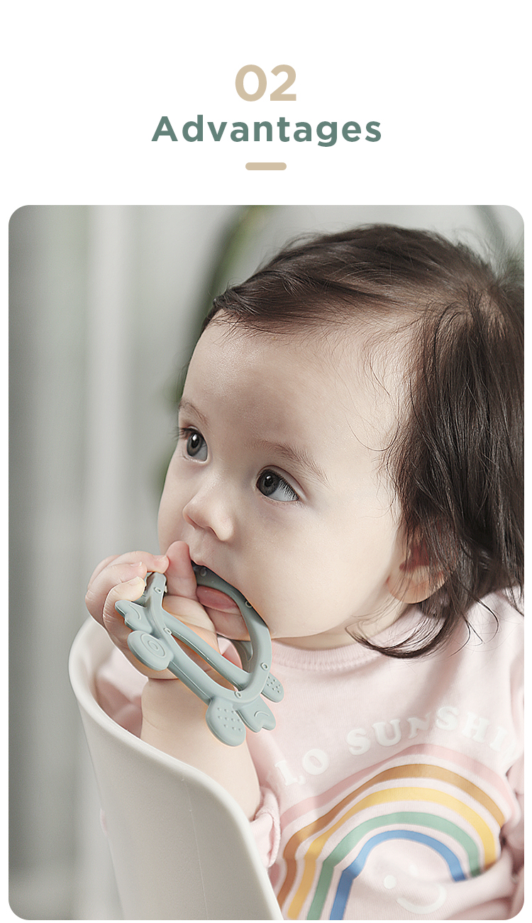 PH719312 Mordedores de silicona para animales Diseño único Mordedor para bebés Juguete de grado alimenticio Sin BPA Juguetes para la dentición infantil