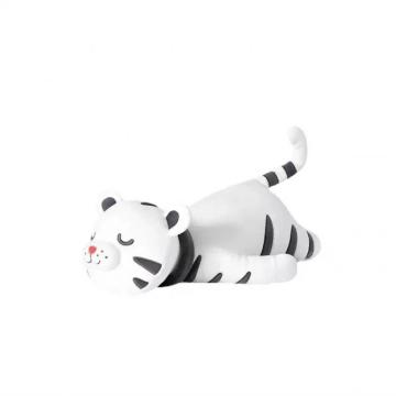 Lifelike white tiger plush sleeping toy for children