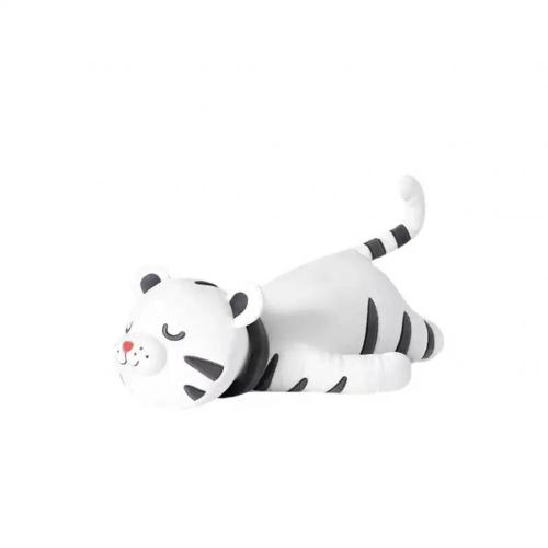 Lifelike white tiger plush sleeping toy for children