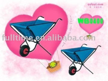 Single wheel fabric wheel barrow