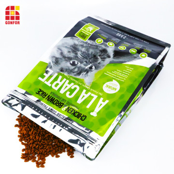 2.5KG Aluminum Flat Bottom Pouch Bag of Cat Food