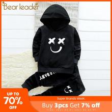 Bear Leader Boys Clothing Sets 2021 Autumn Brand New Fashion Costume Hooded Sweatshirt Top Casual Pant 2PCS Sports Set Outfits