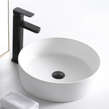 White Solid Surface Stone Bathroom Hand Wash Basin Sanitary Ware Sinks