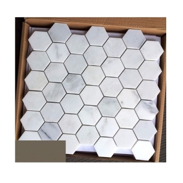 Honeycomb Hexagon Mosaic Thin Stone for White Interior Walls