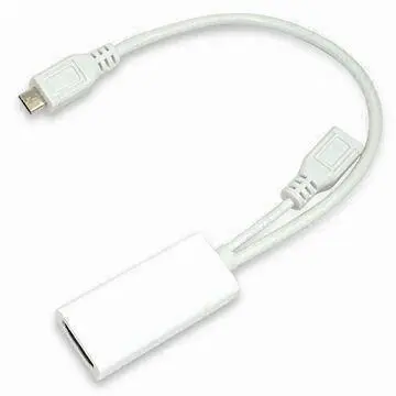 Micro USB BM to HDMI® M and Micro USB BF, No Need to Add Extra Power Adapter