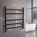 Wall-Mounted Hardwired Heated Towel Rack Mirror Polish