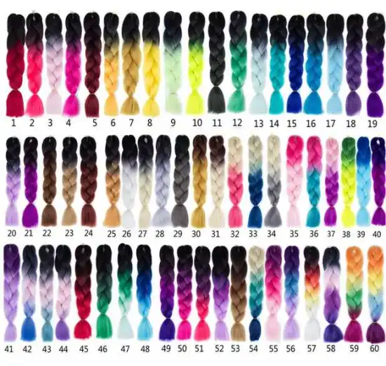 synthetic hairpiece colors 33 99j blue ombre two tone hair extensions piece expressions braid hair weave bulk for braiding