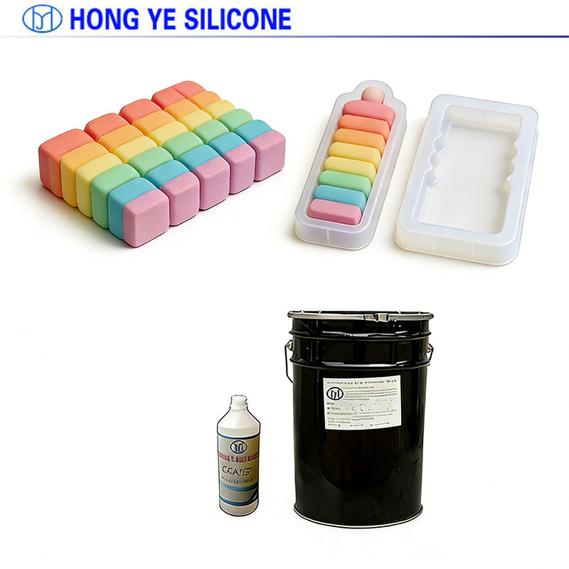 Condensation curing silicone mold rubber