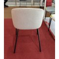 Silla de comedor tapizada contemporánea